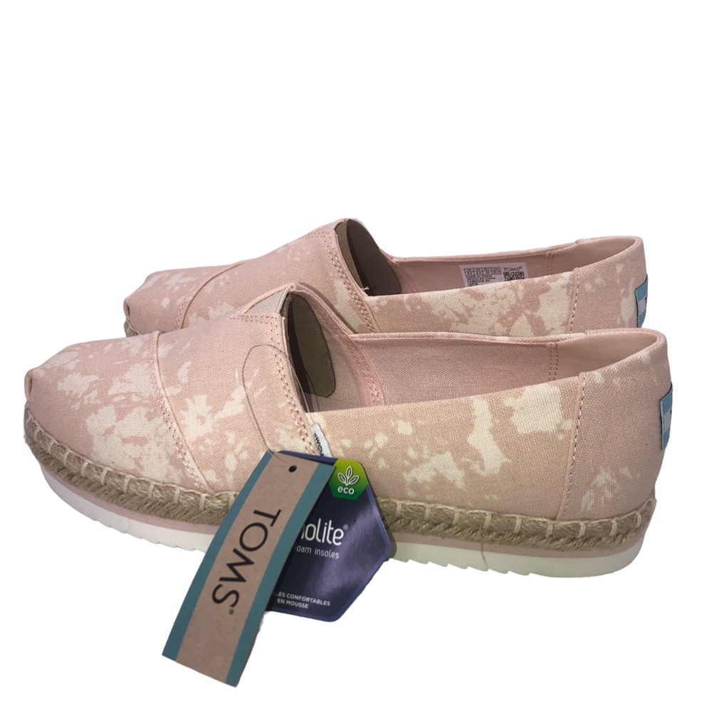 TOMS Alpargata Platform Rope Rope Platform Slip On Ortholite Shoes Size 8.5 - Picture 12 of 17